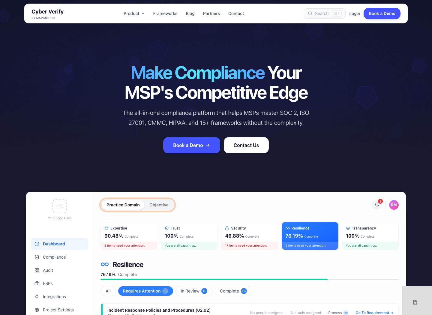 Cyber Verify homepage